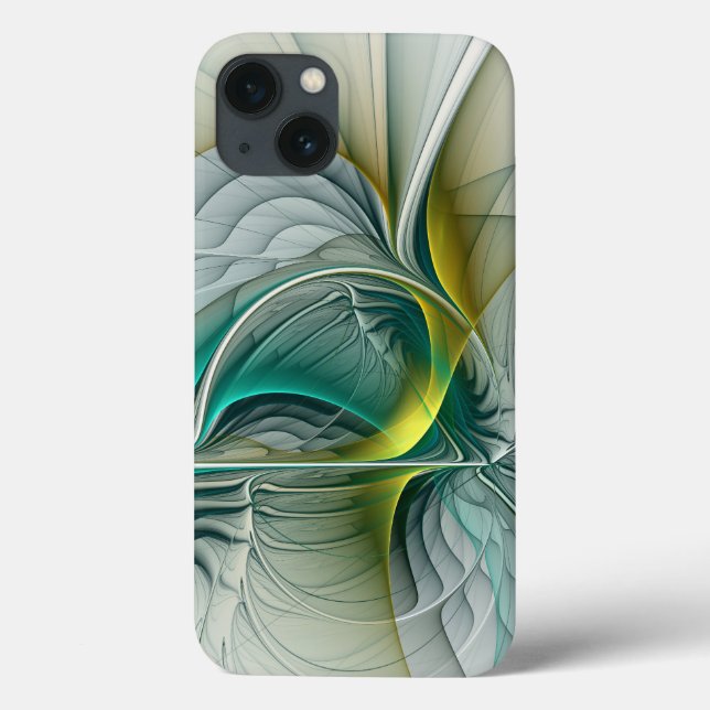 Hypnotische Abstrakt Golden Turquoise Aquamarines  Case-Mate iPhone Hülle (Rückseite)