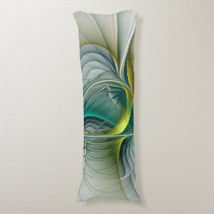 Hypnotische Abstrakt Golden Turquoise Aquamarines Seitenschläferkissen