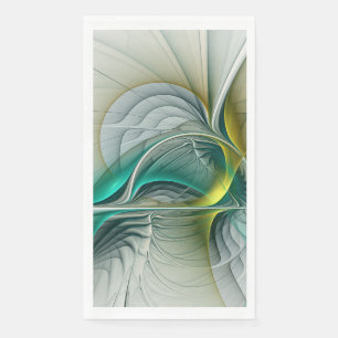 Hypnotische Abstrakt Golden Turquoise Aquamarines Serviette