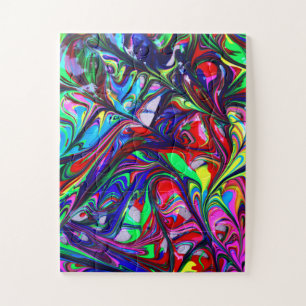 Hypnotische Abstrakte Rainbow-Paint-Wirbel