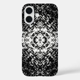 Hypnotische Abstrakte Schwarz-Weiß-Moderne Kunst iPhone 16 Hülle
