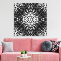 Hypnotische abstrakte schwarz-weiße moderne Kunst