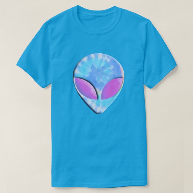 Hypnotische Alien Gefärbte Krawatte T-Shirt (Design vorne)
