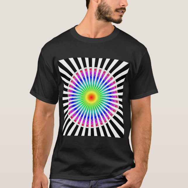 Hypnotische Blume T-Shirt (Vorderseite)