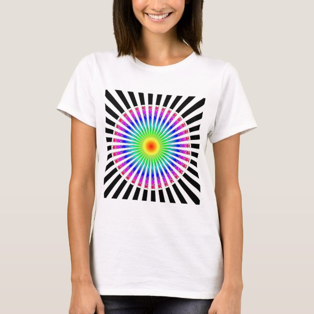 Hypnotische Blume T-Shirt (Vorderseite)