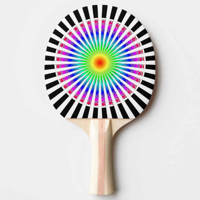 Hypnotische Blume Tischtennis Schläger (Vorderseite)