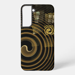 Hypnotische goldene Wellen moderne abstrakte Kunst Samsung Galaxy Hülle