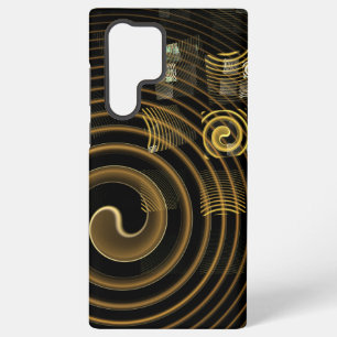 Hypnotische goldene Wellen moderne abstrakte Kunst Samsung Galaxy Hülle