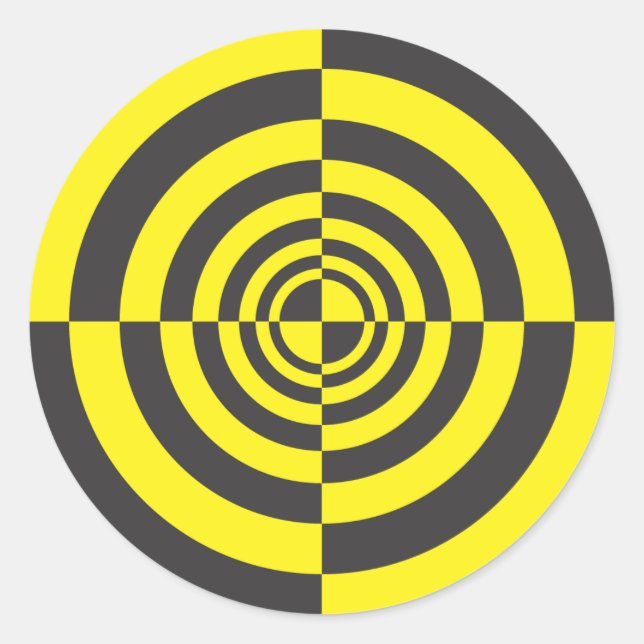 Hypnotische Kreise Runder Aufkleber (Vorderseite)