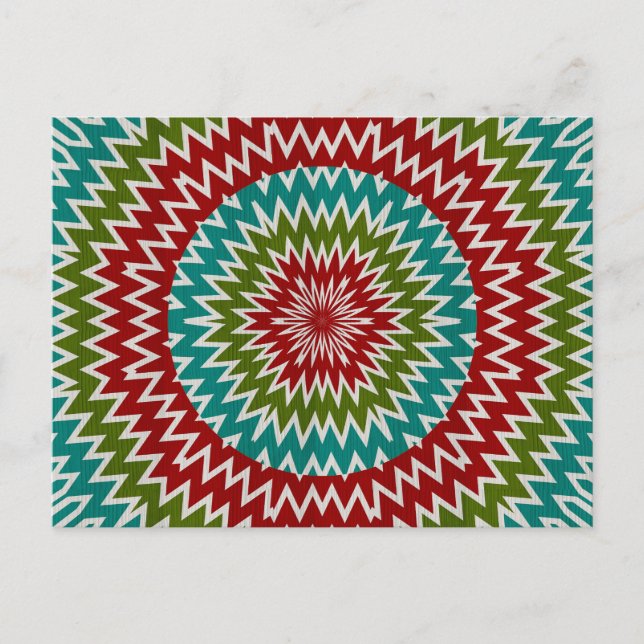 Hypnotische Mandalaik-Blume Postkarte (Vorderseite)