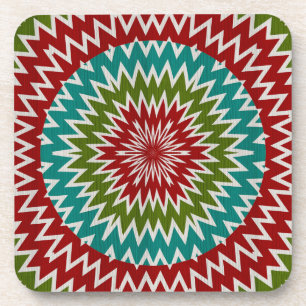 Hypnotische Mandalaik-Blume Untersetzer