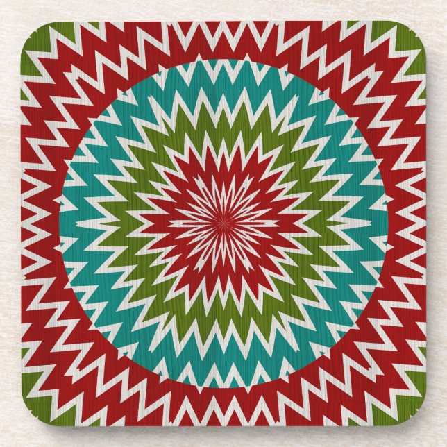 Hypnotische Mandalaik-Blume Untersetzer (Vorderseite)