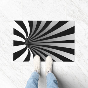 Hypnotische optische Täuschung Kurve Spiralmatte Fußmatte