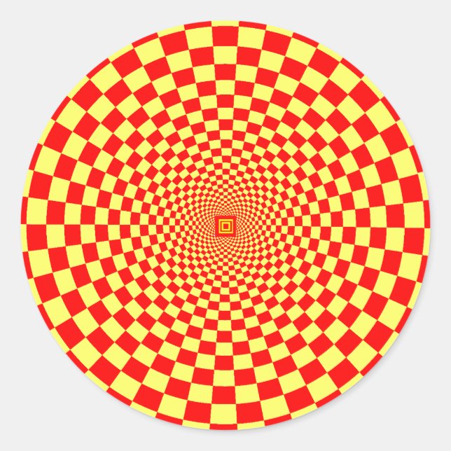 Hypnotische optische Täuschung Runder Aufkleber (Vorderseite)