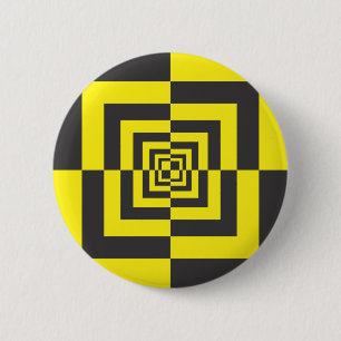 Hypnotische Quadrate Button