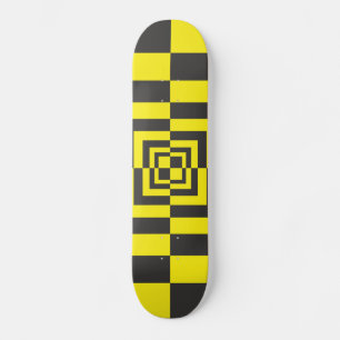 Hypnotische Quadrate Skateboard