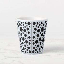 Hypnotische schwarze Kreise Milchtasse