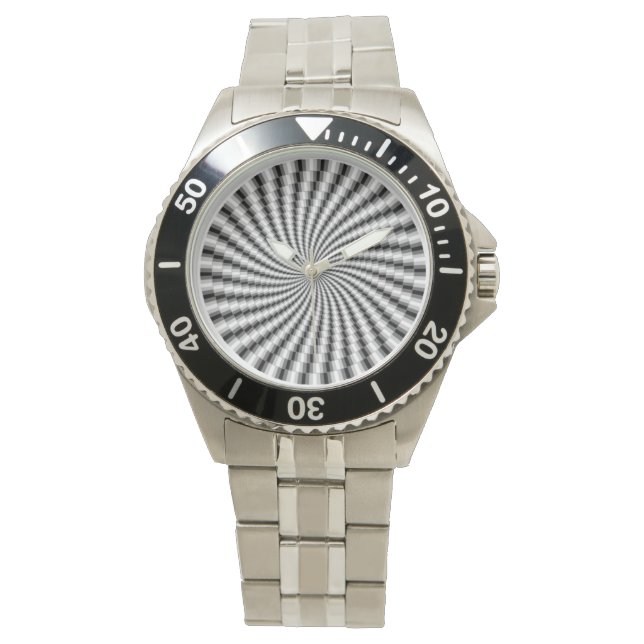 Hypnotische Spirale Armbanduhr (Vorderseite)