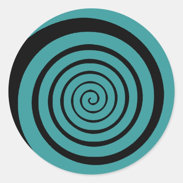 hypnotische Spirale Runder Aufkleber (Vorderseite)