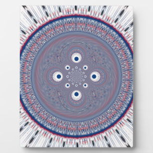 Hypnotische Symmetrie: Abstrakte geometrische Kuns Fotoplatte