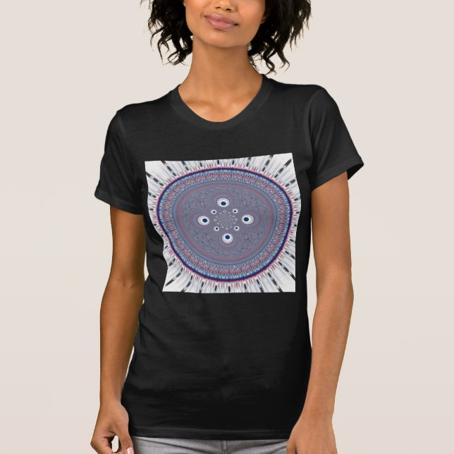 Hypnotische Symmetrie: Abstrakte geometrische Kuns T-Shirt (Vorderseite)