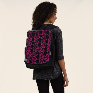 Hypnotischer farbenfroher rosa Tunnelwirbel Rucksack
