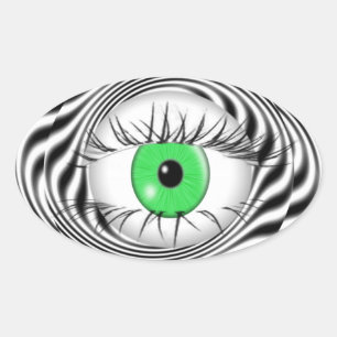 HYPNOTISCHES AUGE - HYPNOTIST OVALER AUFKLEBER