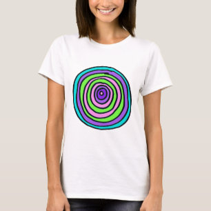Hypnotisches Crop-Top T-Shirt