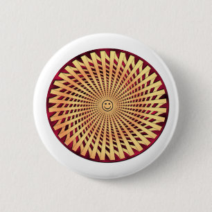 Hypnotisches lächelndes Gesicht Button
