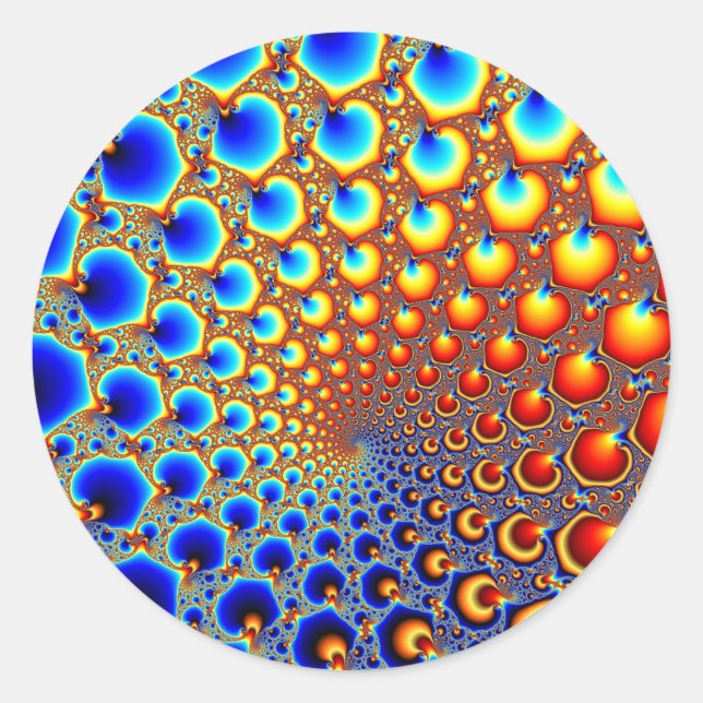 Hypnotisches Portal - Fraktal Runder Aufkleber (Vorderseite)