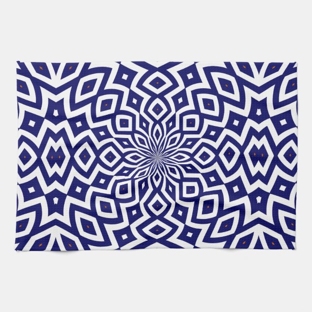 Hypnotisches Zickzack-Muster Geschirrtuch (Horizontal)