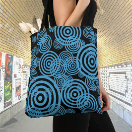 Hypnotisierende Kreise - blau Tasche