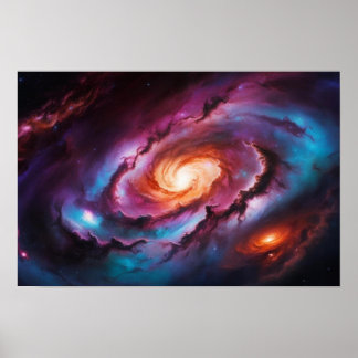 Hypnotisierende Spiralgalaxie: Kosmischer Wirbel Poster