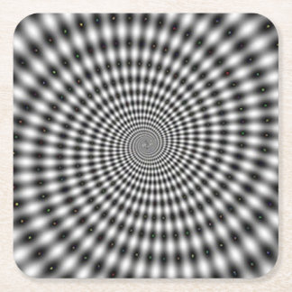 Hypnotisierung der optischen Illusion Spiral Rechteckiger Pappuntersetzer