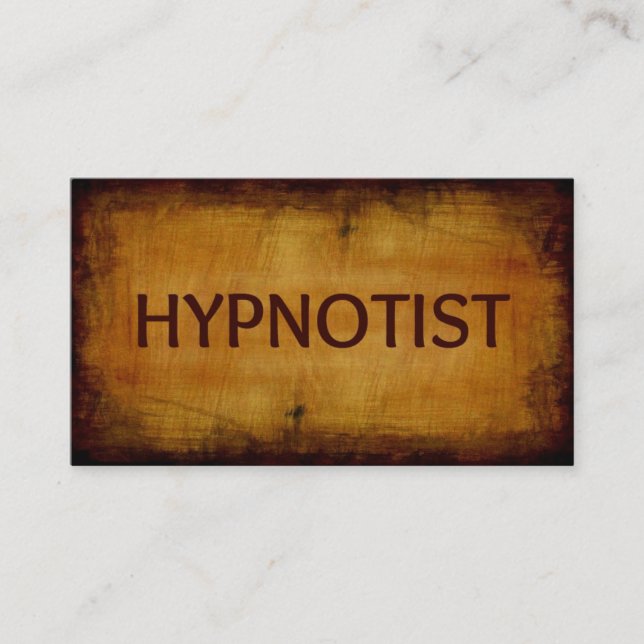 Hypnotist Antique Wood Grain Visitenkarte (Vorderseite)