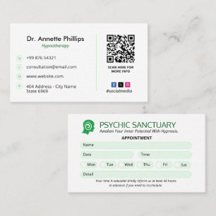 Hypnotist Clinic Business   Minimalistische Ernenn Visitenkarte