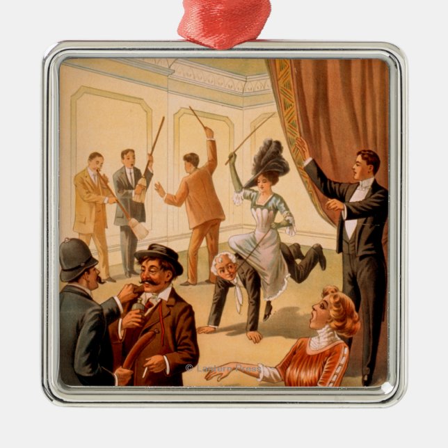 Hypnotiststeuerraum des Leute-Theaters Ornament Aus Metall (Vorne)