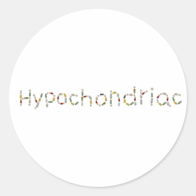 hypochondrisch runder aufkleber (Vorderseite)