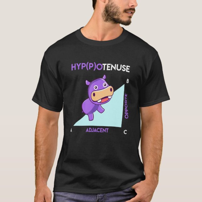 Hypotenuse Hippotenuse Math T-Shirt (Vorderseite)