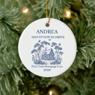 Hypothekenfrei im ersten Jahr, benutzerdefinierter Keramik Ornament
