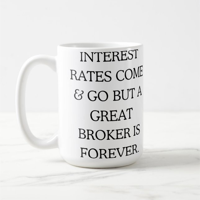 Hypothekenkaffee-Tasse Kaffeetasse (Links)