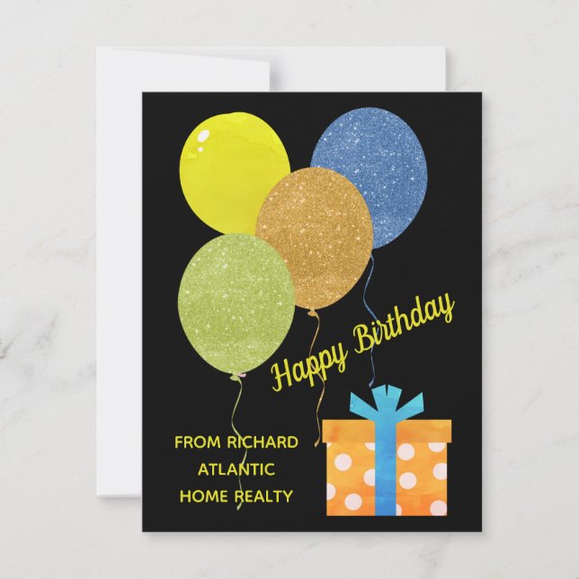Hypothekenkarte für Realtor Happy Birthday Custom  (Vorderseite)