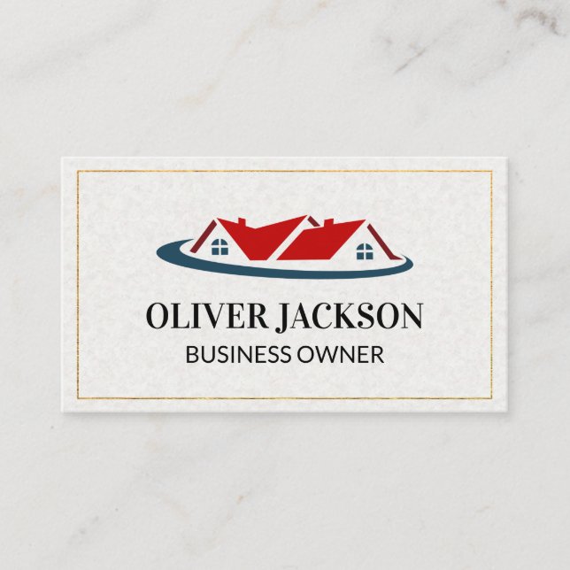 Hypothekenwohnheim Real Anwesen Logo Visitenkarte (Vorderseite)