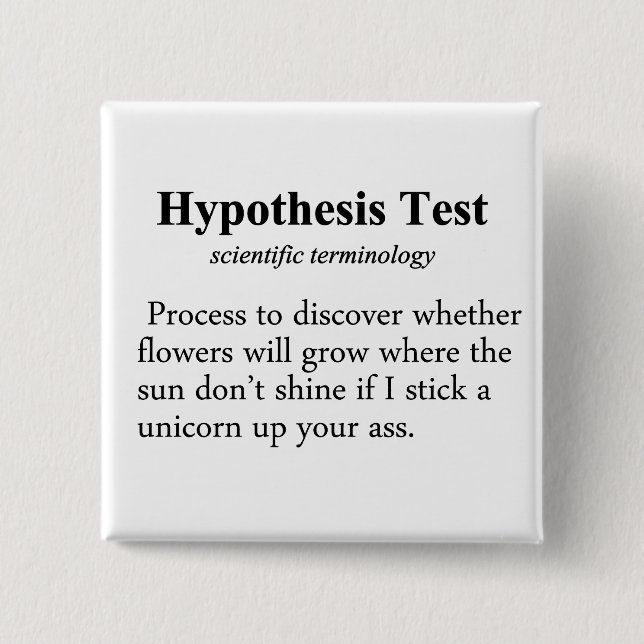 Hypothese-Prüfungs-Definition Button (Vorderseite)