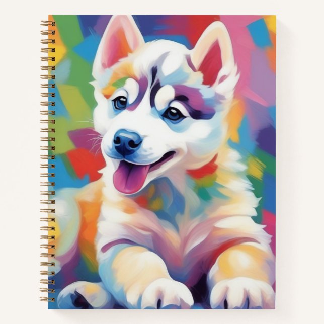 Hysky in der Abstrakten Welt! Notizbuch (Vorderseite)