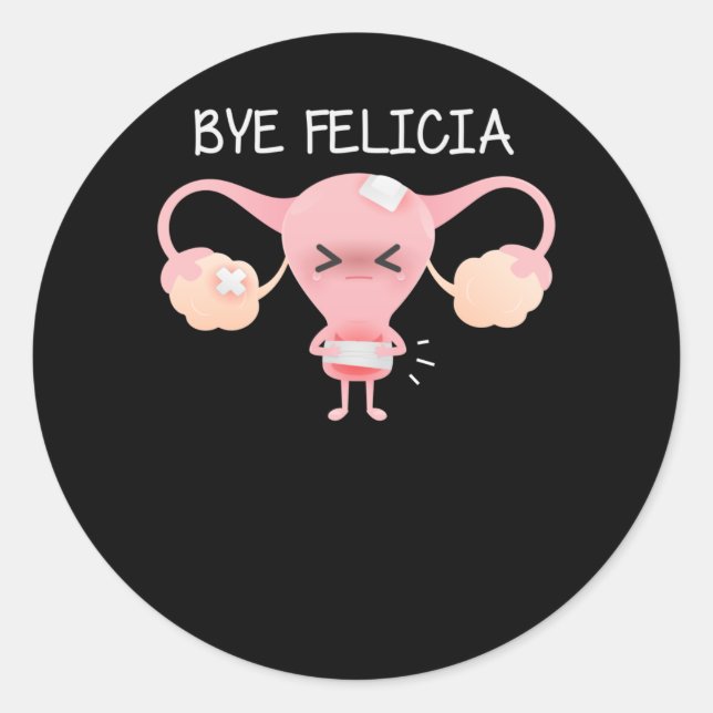 Hysterectomy Support Uterus Removal Runder Aufkleber (Vorderseite)