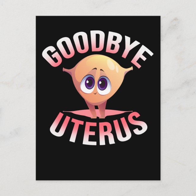 Hysterektomie Aufklärung Uterus Entfernen von Blum Postkarte (Vorderseite)