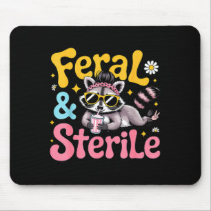 Hysterektomie-Erholung Waschbär verwildert und ste Mousepad