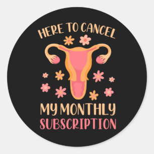 Hysterektomie Unterstützung des Uterusentfernungs Runder Aufkleber