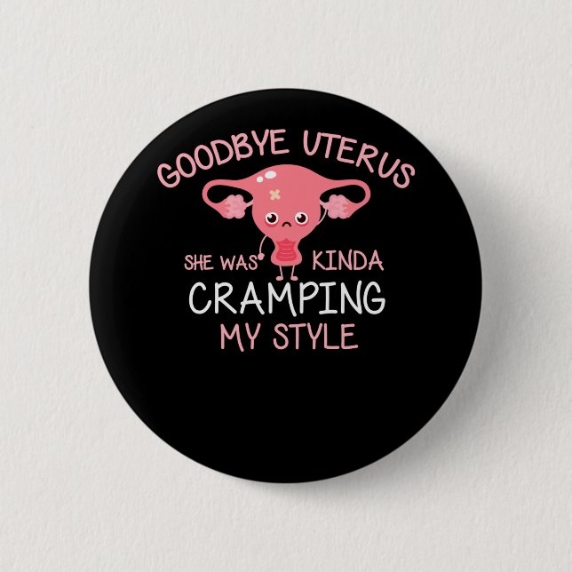 Hysterektomie Uterusentfernung Button (Vorderseite)